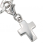 Preview: Einhänger Charm Kreuz 925 Sterling Silber rhodiniert