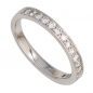 Preview: Damen Ring 585 Gold Weißgold 17 Diamanten Brillanten 0,50ct. Weißgoldring - 54mm