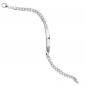 Preview: Schildband 925 Sterling Silber 19 cm Gravur ID Armband Karabiner