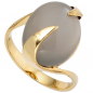 Preview: Damen Ring 585 Gold Gelbgold 1 Mondstein Goldring - 52mm