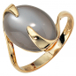 Preview: Damen Ring 585 Gold Gelbgold 1 Mondstein Goldring - 52mm