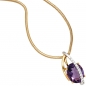 Preview: Anhänger 585 Gold Gelbgold Weißgold 11 Diamanten Brillanten 1 Amethyst violett