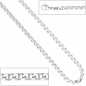 Preview: Halskette Kette 925 Sterling Silber rhodiniert 60 cm Silberkette Karabiner