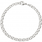 Preview: Armband 925 Sterling Silber rhodiniert 21 cm Silberarmband Karabiner