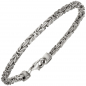 Preview: Königsarmband 925 Sterling Silber 19 cm Armband Silberarmband Karabiner