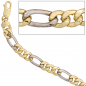 Preview: Figarokette 333 Gelbgold Weißgold bicolor 50 cm Gold Kette Halskette Goldkette