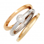 Preview: Damen Ring 585 Gold Gelbgold Goldring - 54mm