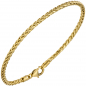 Preview: Zopfarmband 585 Gold Gelbgold 19 cm Armband Goldarmband Karabiner