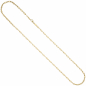 Preview: Halskette Kette 585 Gelbgold 45 cm Goldkette Karabiner