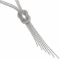 Preview: Collier Halskette 3-reihig verschlungen 925 Sterling Silber mattiert 45 cm Kette