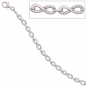 Preview: Armband Unendlichkeit 925 Sterling Silber mit Zirkonia 19 cm Silberarmband