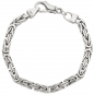 Preview: Königsarmband 925 Sterling Silber 23 cm Armband Silberarmband Karabiner