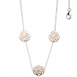 Preview: Collier Halskette 925 Sterling Silber bicolor vergoldet Kette Silberkette