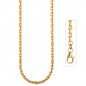 Preview: Ankerkette 585 Gelbgold diamantiert 3 mm 50 cm Gold Kette Halskette Goldkette