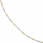 Preview: Halskette Kette 585 Gold Gelbgold Weißgold bicolor matt 45 cm Goldkette