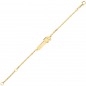 Preview: Schildband Lastwagen LKW 333 Gold Gelbgold 14 cm Gravur ID Armband