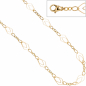 Preview: Halskette Kette 925 Sterling Silber gold vergoldet 80 cm Karabiner