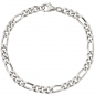 Preview: Figaroarmband 925 Sterling Silber diamantiert 21 cm Armband Silberarmband