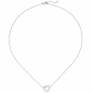 Preview: Collier Halskette Herzen 925 Sterling Silber 21 Zirkonia 45 cm Kette Silberkette