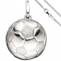 Preview: Kinder Anhänger Fußball 925 Silber Fußballanhänger mit Kette 42 cm