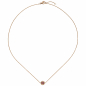 Preview: Collier Halskette 585 Gold Rotgold 1 Turmalin pink 16 Diamanten Brillanten 42 cm