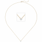 Preview: Collier 750 Gold Gelbgold Weißgold bicolor 1 Diamant Brillant 45 cm Goldkette