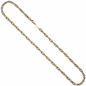 Preview: Halskette Kette 585 Gold Gelbgold Weißgold bicolor 50 cm Goldkette Karabiner