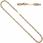 Preview: Halskette Kette 585 Gold Gelbgold Weißgold bicolor 55 cm Goldkette Fantasiekette