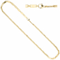 Preview: Halskette Kette 585 Gold Gelbgold 50 cm Goldkette Karabiner