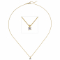 Preview: Collier Kette mit Anhänger 585 Gold Gelbgold 1 Diamant Brillant 0,25 ct. 45 cm