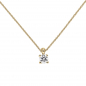 Preview: Collier Kette mit Anhänger 585 Gold Gelbgold 1 Diamant Brillant 0,50 ct. 45 cm