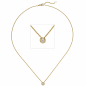 Preview: Collier Kette mit Anhänger 585 Gold Gelbgold 1 Diamant Brillant 0,15 ct. 45 cm