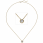 Preview: Collier Kette mit Anhänger 585 Gold Gelbgold 1 Diamant Brillant 0,50 ct. 45 cm