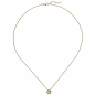 Preview: Collier Kette mit Anhänger 585 Gold Gelbgold 1 Diamant Brillant 0,50 ct. 45 cm