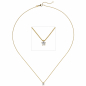 Preview: Collier Kette mit Anhänger 585 Gold Gelbgold 1 Diamant Brillant 0,25 ct. 45 cm