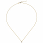 Preview: Collier Kette mit Anhänger 585 Gold Gelbgold 1 Diamant Brillant 0,25 ct. 45 cm