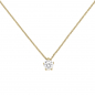 Preview: Collier Kette mit Anhänger 585 Gold Gelbgold 1 Diamant Brillant 0,70 ct. 45 cm