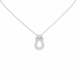 Preview: Collier 925 Sterling Silber 64 Zirkonia 45 cm Silberkette Karabiner