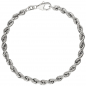 Preview: Kordelarmband 925 Sterling Silber massiv 19 cm Armband Silberarmband