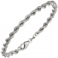 Preview: Kordelarmband 925 Sterling Silber massiv 19 cm Armband Silberarmband