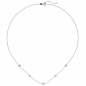 Preview: Collier Herz Kugel 925 Sterling Silber 45 cm Silberkette Federring