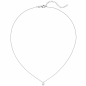 Preview: Collier 925 Sterling Silber 1 Zirkonia 43 cm Silberkette Karabiner