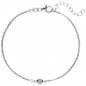 Preview: Armband 925 Sterling Silber 1 Zirkonia 19 cm Silberarmband