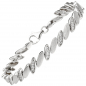 Preview: Armband 925 Sterling Silber matt 52 Zirkonia 19 cm Silberarmband