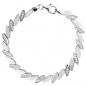 Preview: Armband 925 Sterling Silber matt 52 Zirkonia 19 cm Silberarmband