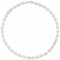 Preview: Collier Halskette 925 Sterling Silber gehämmert 45 cm Kette Silberkette