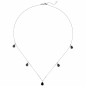 Preview: Collier Halskette 925 Sterling Silber 5 Onyxe 45 cm