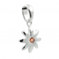 Preview: Anhänger Blume 8mm Zirkonia rot-orange Silber 925