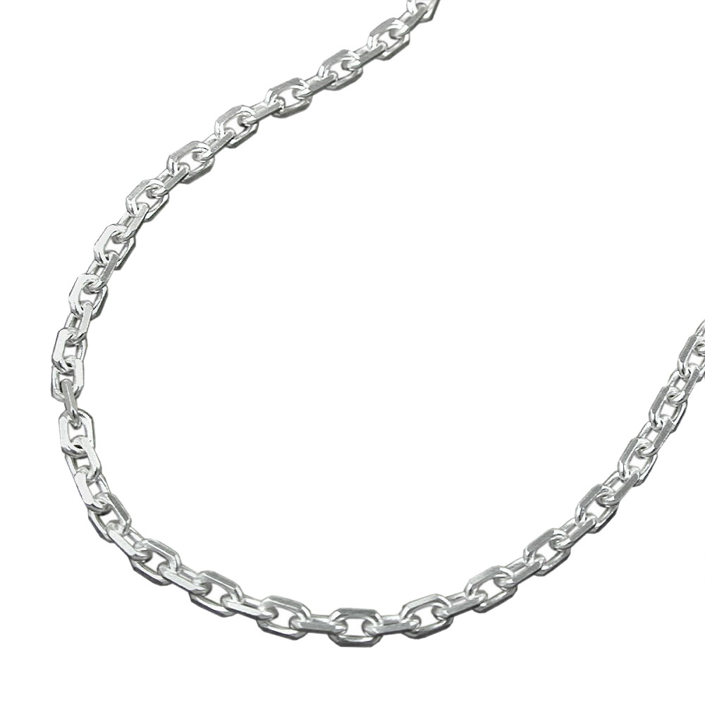 Kette 2mm Ankerkette 8x diamantiert Silber 925 38cm