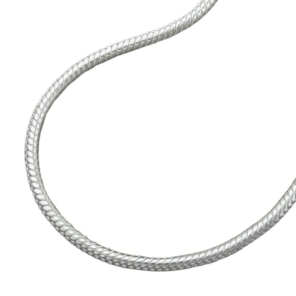 Kette 1,3mm runde Schlangekette Silber 925 36cm